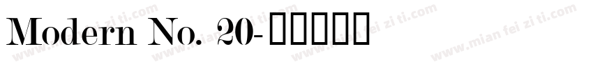 Modern No. 20字体转换